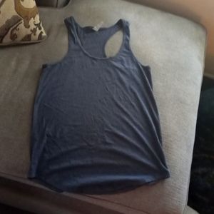 A gray racer back sleevless shirt